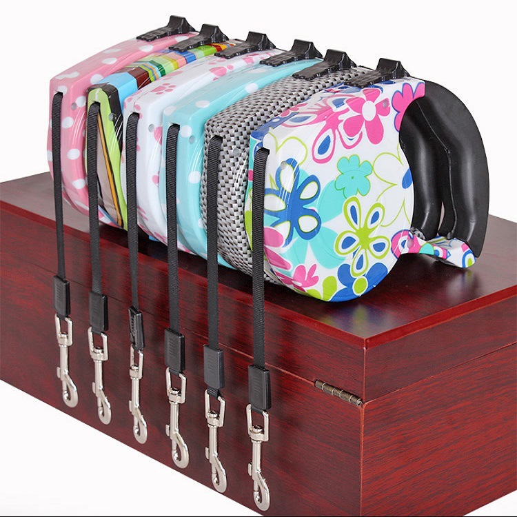 Pet retractable leash, automatic cute dog walker, 4.5-meter flat leash, dog leash in multiple colors
