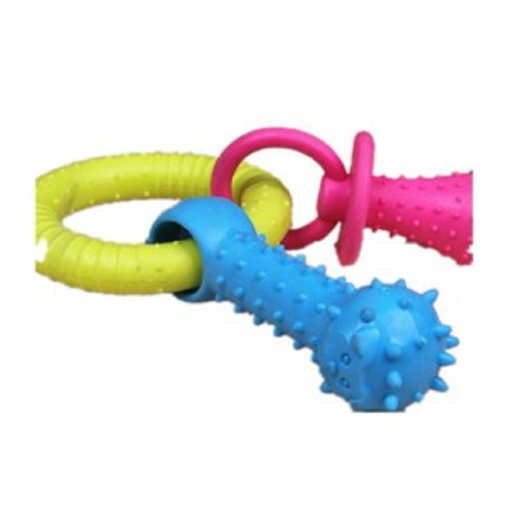 Pet TPR rubber pacifier ring toy, non-toxic, odorless and environmentally friendly dog toy products for chewing and grinding teeth details Picture