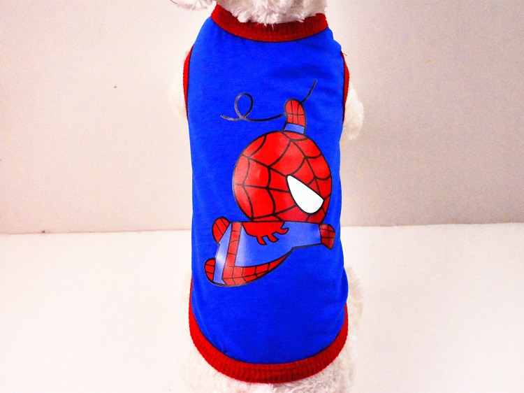 Spring 2016 new dog clothing collection: Teddy Mini Dog, fresh and cute cartoon multi-color printed T-shirt Specification image