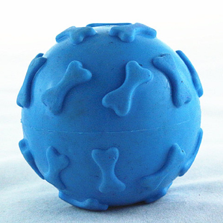 Pet toy TPR sounding rubber hollow bone ball 6cm gnawing sounding toy ball pet supplies thumbnail