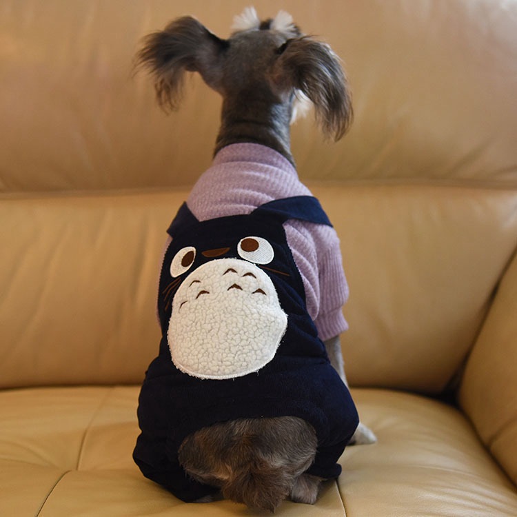 2016CQ Pet Clothing transforms into dog clothes, Totoro overalls, four-legged cotton-padded jackets, autumn and winter VIP uniforms Application Scenario