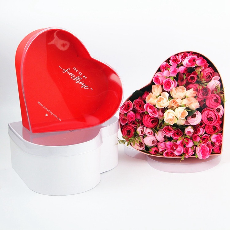 新款心形鲜花礼盒 婚庆礼盒 礼品盒 鲜花礼物盒永生花盒 厂家定制