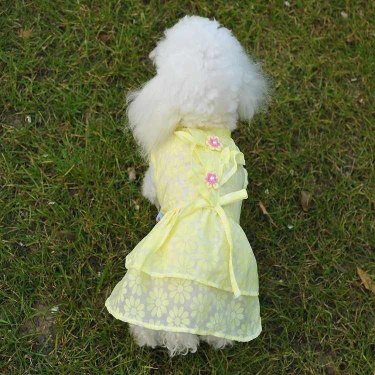 2016CQ Spring/Summer pet clothing, romantic cherry blossom dress, Teddy dog new style bestsellers Application Scenario