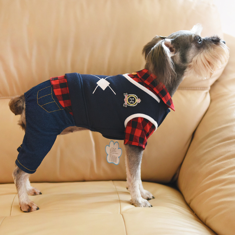 CQ Pet Clothing and Supplies' new 2016 autumn/winter collection: Dog clothes, checkered campus couple outfits, men's and women's styles Application Scenario