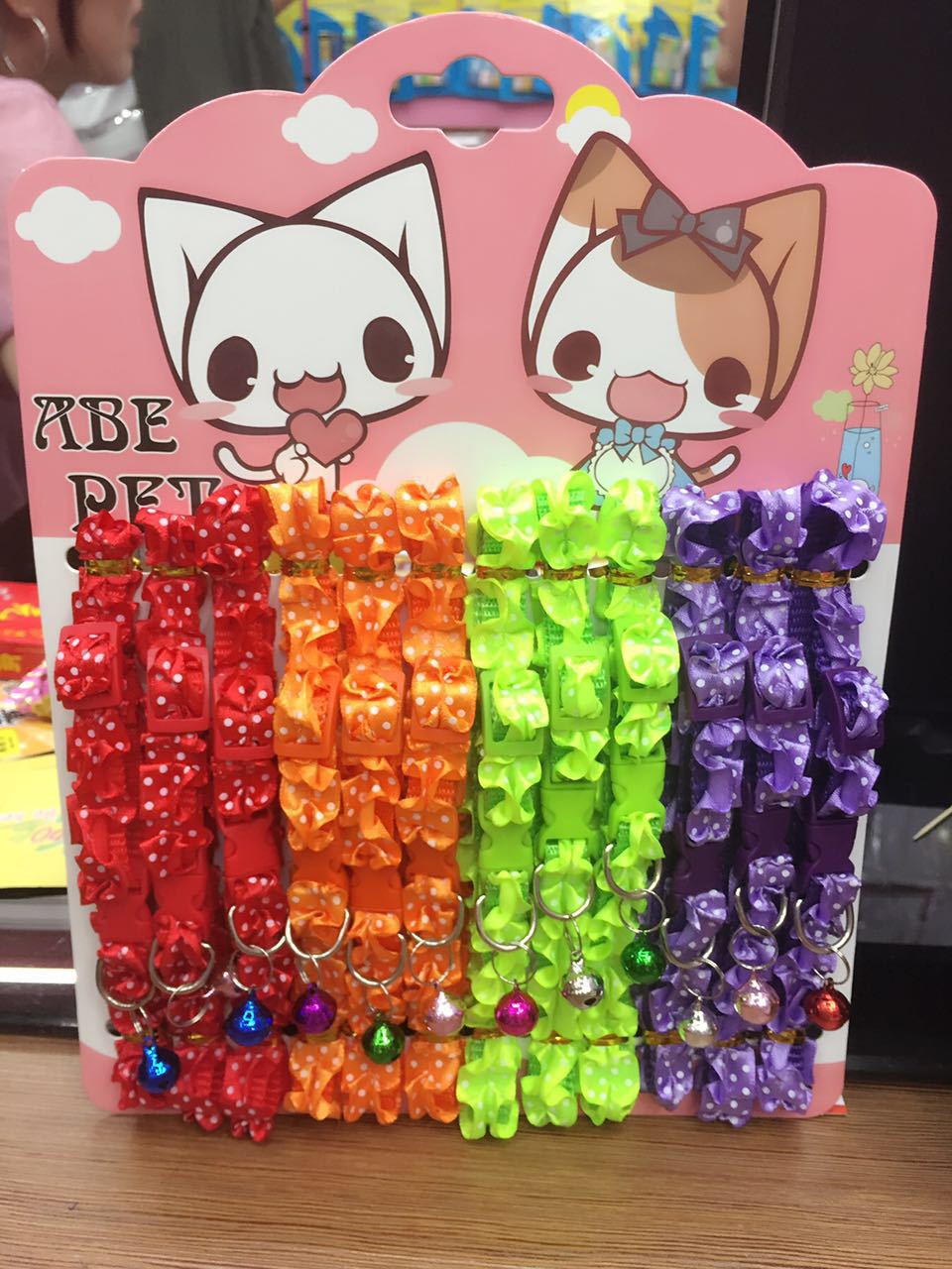 Pet collar, pet cat strap, pet dog leash neck cover 1.0cm. Customized style, pattern and size for cats