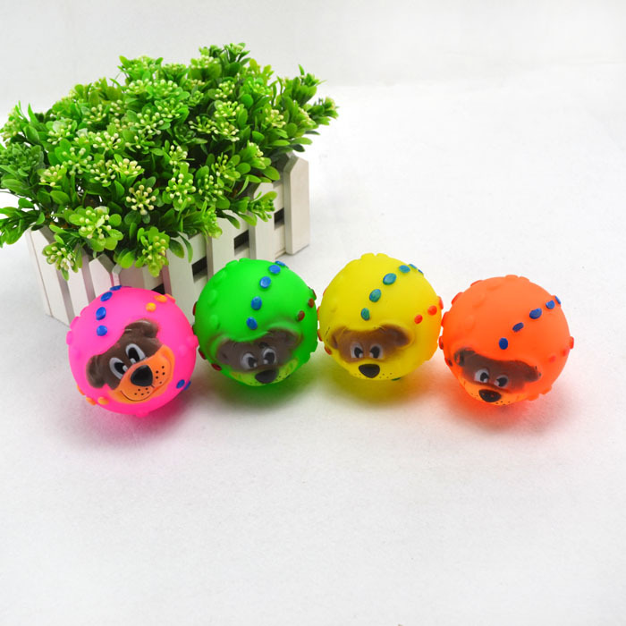 Wholesale pet toys, dog toys, rubber, sound-making toys, lion balls, sound-making toys, pet dog face balls details Picture