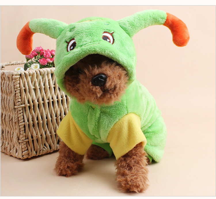 Clearance sale, wholesale in stock, the popular bestseller Hua Qian Gu, the same style of Lingchong Sugar Treasure pet four-legged clothes, transformed details Picture
