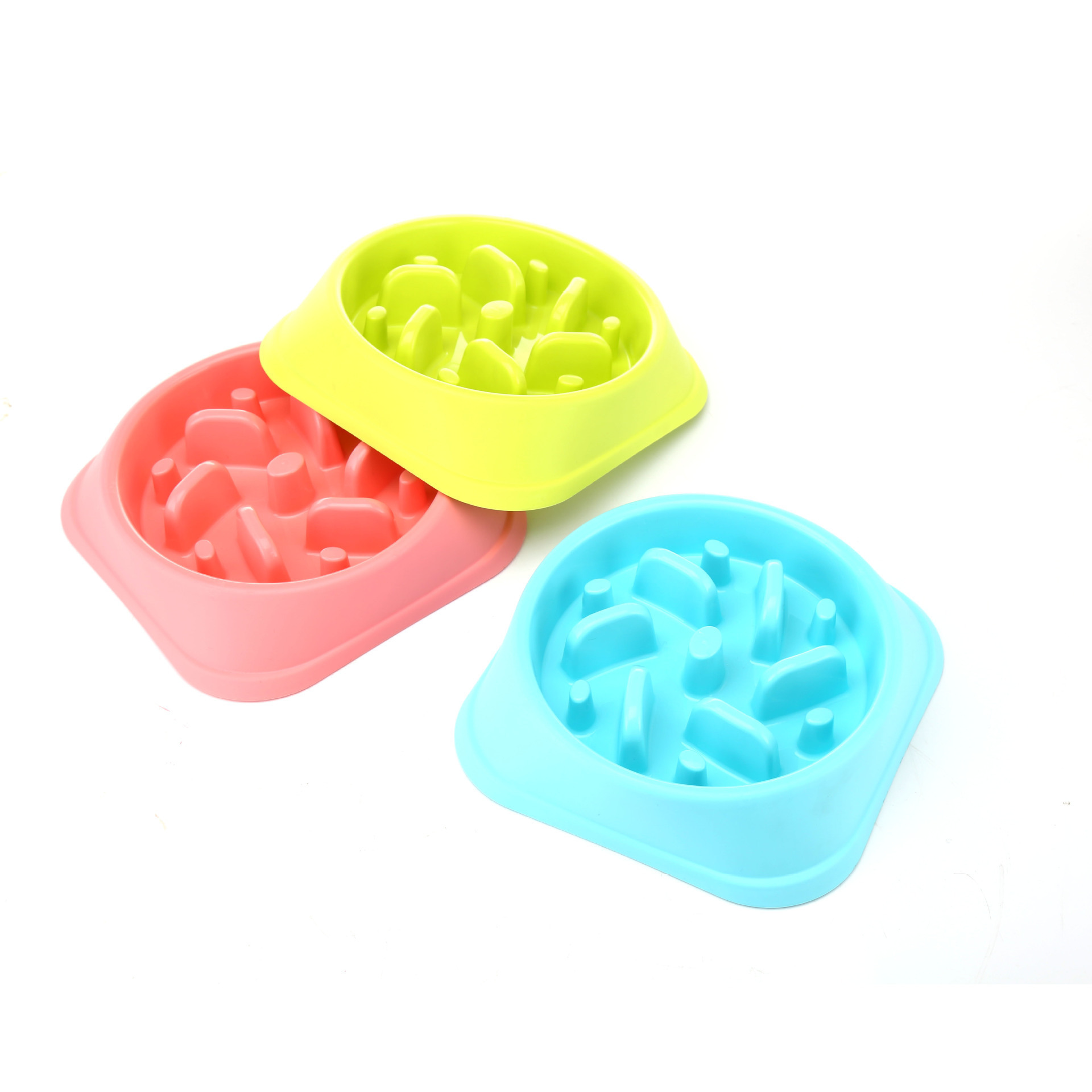 Yabei Rotating Jungle Dog Anti-Choking Bowl, fan-shaped anti-slip pet Dog Bowl, Special bowl for chewing and slow Eating, dog basin Factory Direct sales details Picture
