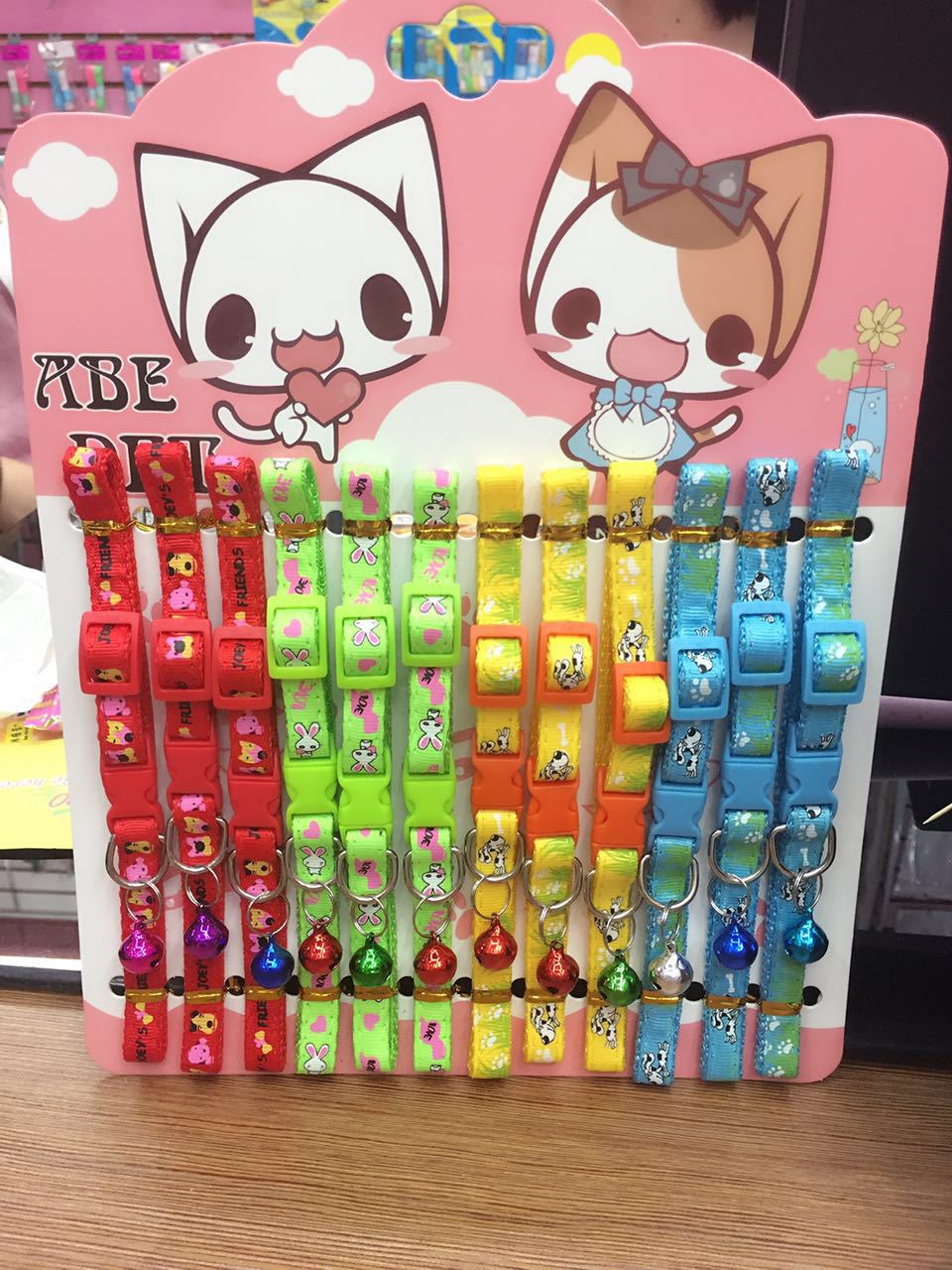 Pet collar, pet cat strap, pet dog leash neck cover 1.0cm. Customized style, pattern and size for cats details Picture