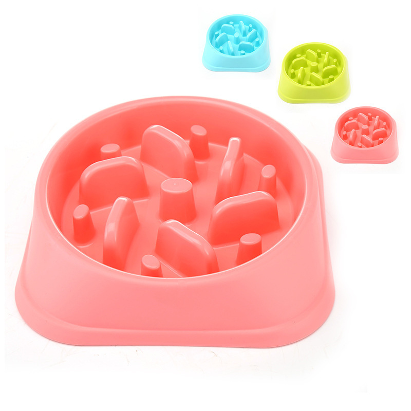 Yabei Rotating Jungle Dog Anti-Choking Bowl, fan-shaped anti-slip pet Dog Bowl, Special bowl for chewing and slow Eating, dog basin Factory Direct sales