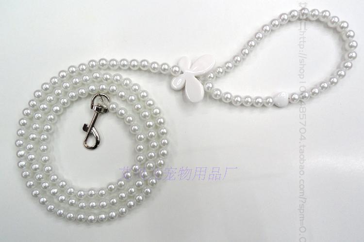 Colorful bead cat and dog leash, pet pearl leash, dog colorful bead leash, bead chain, dog chain details Picture