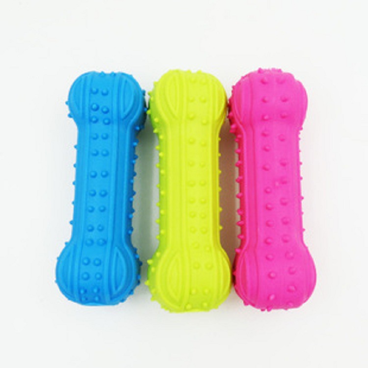 Pet vocal toys, TPR rubber toy whistles, barbells, eco-friendly and non-toxic dog toys, teething and durable details Picture