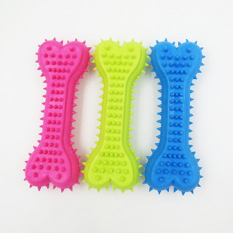 Pet TPR rubber toys, heart-shaped bones, chewing and grinding teeth, stress-relieving, dog bones and meat, cat and dog toys and supplies Specification image