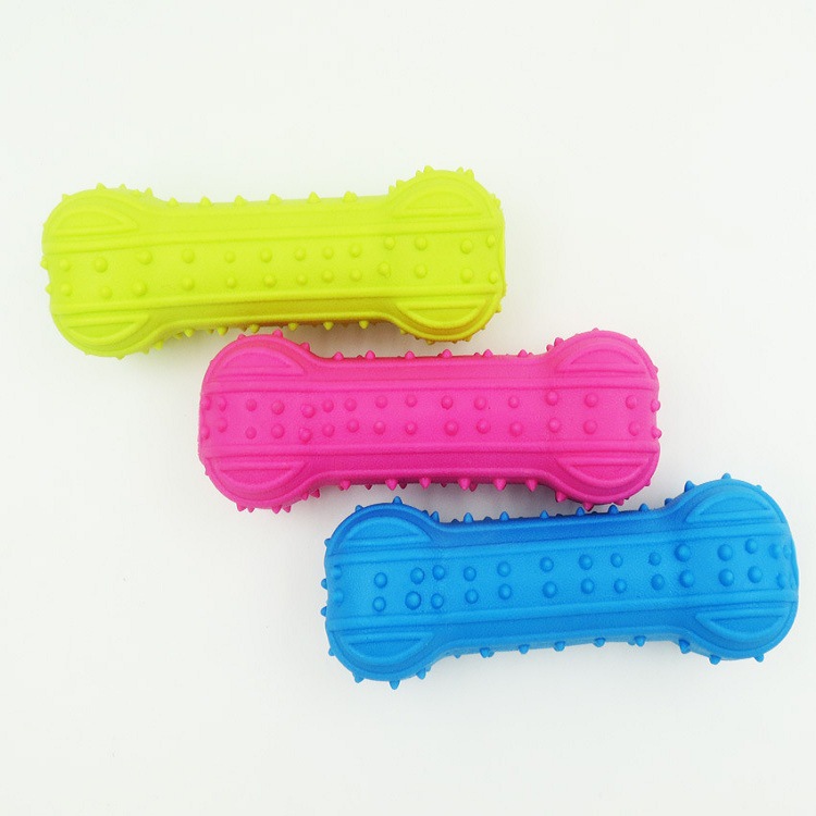 Pet vocal toys, TPR rubber toy whistles, barbells, eco-friendly and non-toxic dog toys, teething and durable Specification image