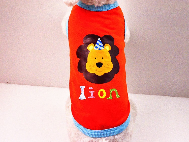 Spring 2016 new dog clothing collection: Teddy Mini Dog, fresh and cute cartoon multi-color printed T-shirt Application Scenario