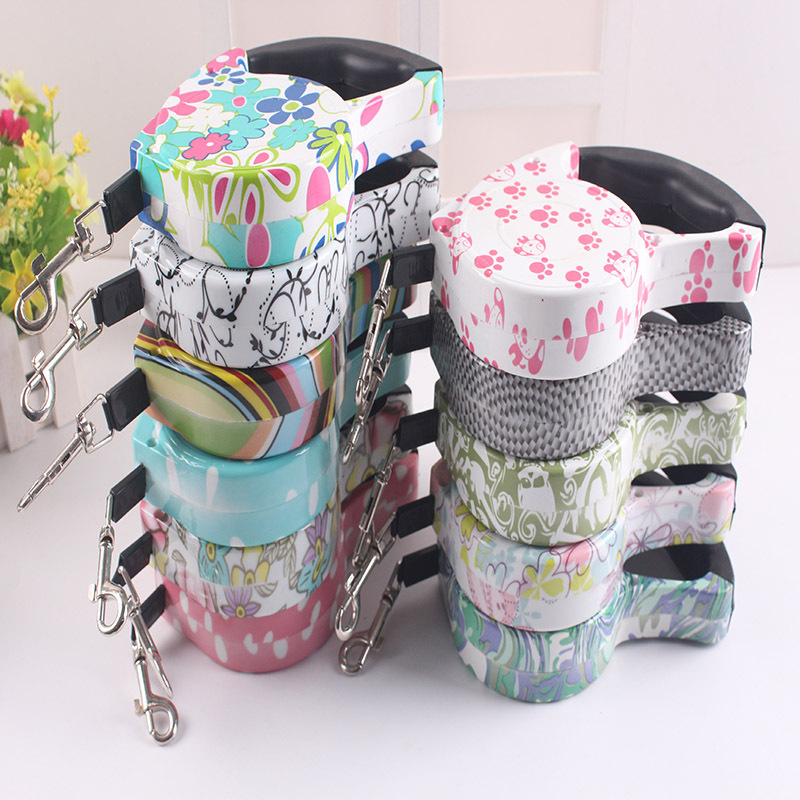 Pet retractable leash, automatic cute dog walker, 4.5-meter flat leash, dog leash in multiple colors Specification image