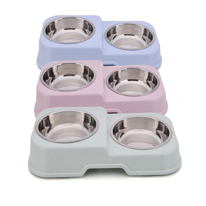 2017 new Macaron pet dog bowl, double bowl dog food bowl, cat bowl Specification image