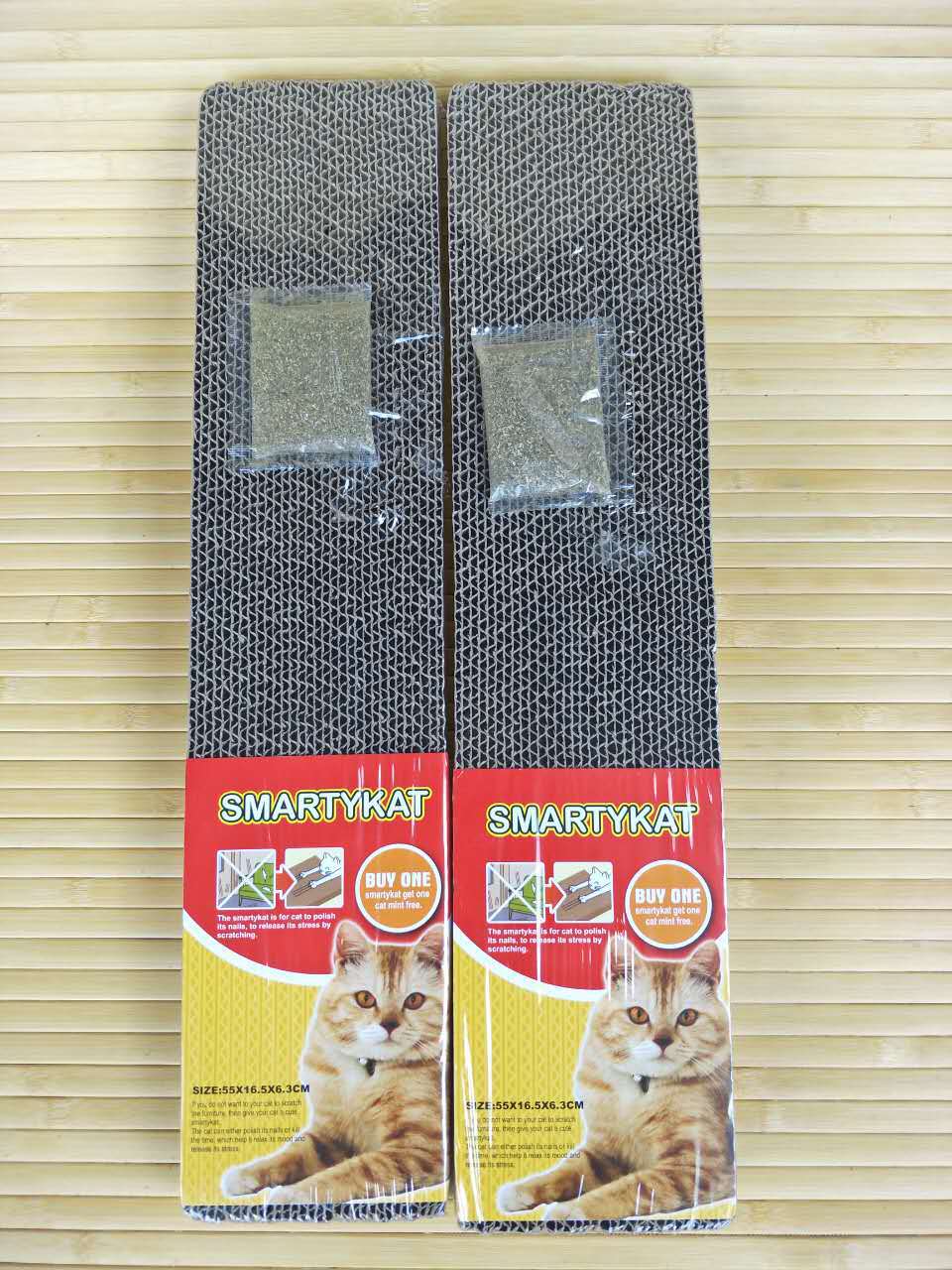 Cat toys: Corrugated cat scratch boards, catnip toys, and feline blue British Shorthair toys for cats to kill time details Picture