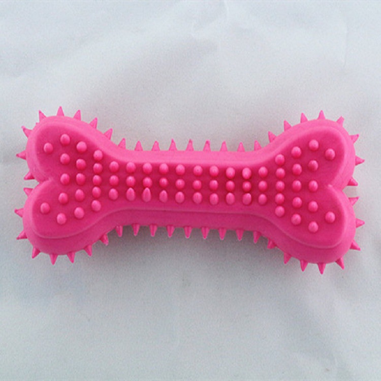 Pet TPR rubber toys, heart-shaped bones, chewing and grinding teeth, stress-relieving, dog bones and meat, cat and dog toys and supplies