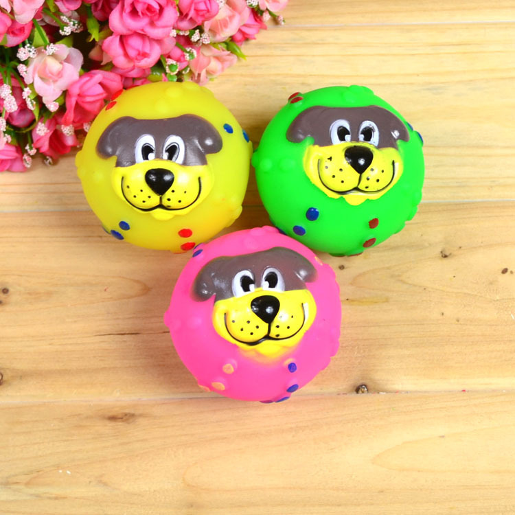 Wholesale pet toys, dog toys, rubber, sound-making toys, lion balls, sound-making toys, pet dog face balls