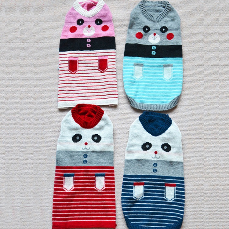 2015CQ Autumn/Winter new panda jacquard sweater, pet clothes, Teddy dog pet clothes and supplies