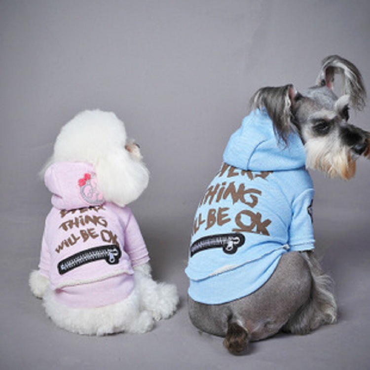 2015CQ Autumn/Winter new English printed hoodie pet clothes, Teddy dog pet clothes and supplies