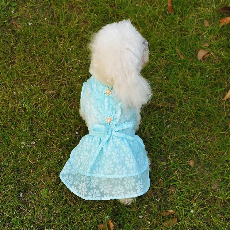 2016CQ Spring/Summer pet clothing, romantic cherry blossom dress, Teddy dog new style bestsellers