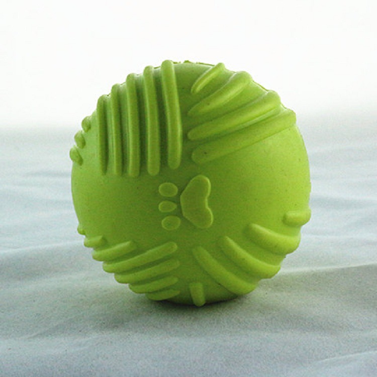 Pet toy TPR sound-emitting rubber hollow textured round ball 6cm, chew sound-emitting toy ball pet supplies