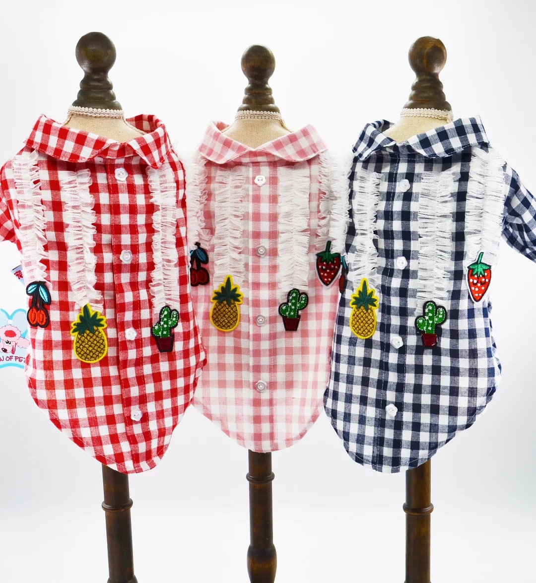 Yabei's new spring pet clothing, fine mesh lace shirt, 3-color 2-leg pet supplies, dog clothing