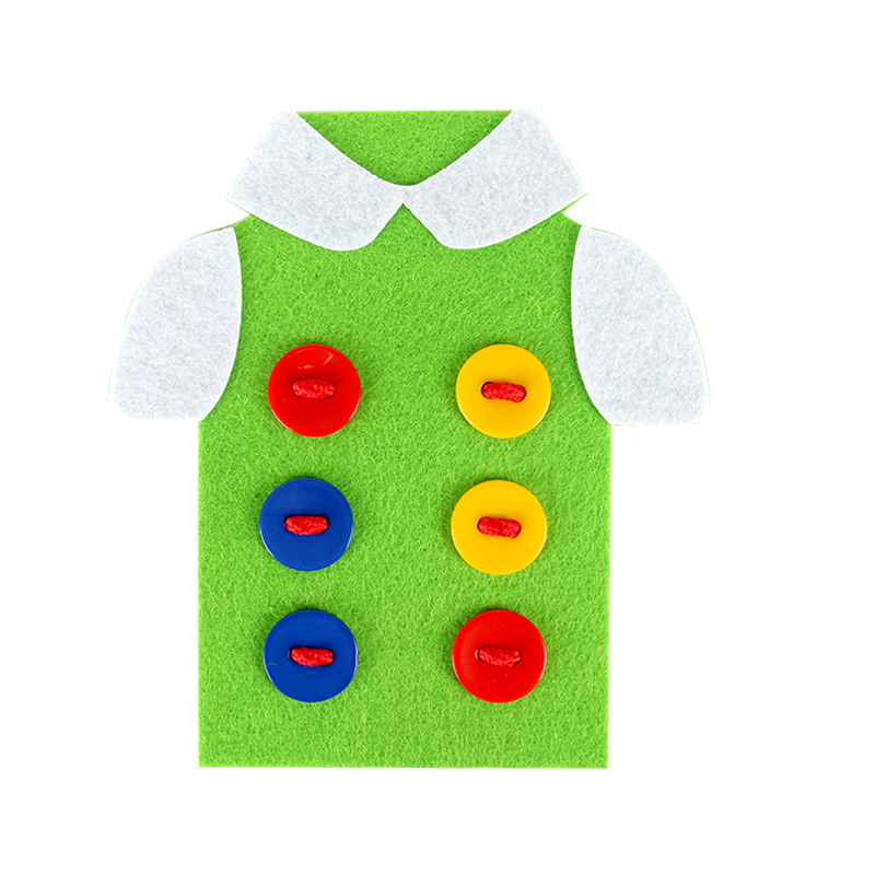 手工玩教具穿线缝扣子T恤系鞋带幼儿园区域区角玩具材料细节图