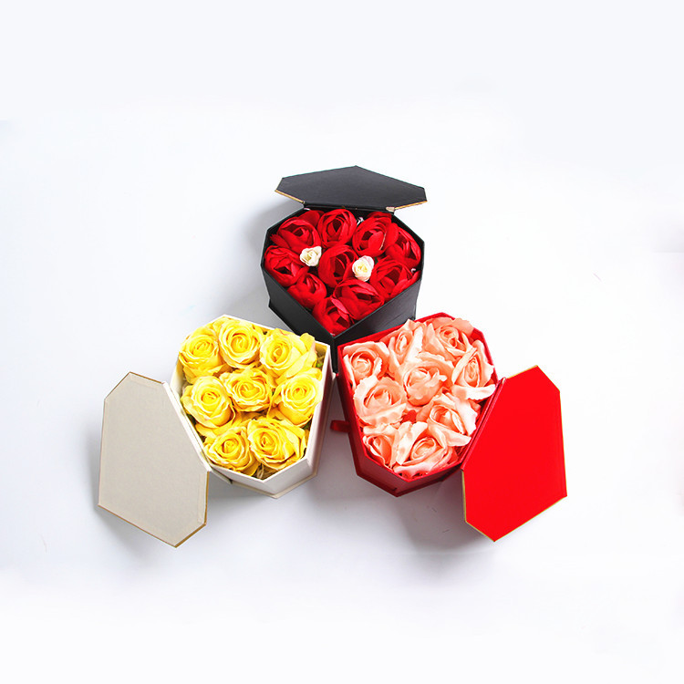 鲜花礼品盒 永生香皂花盒厂家 创意钻石抽屉礼品盒 厂家可定制细节图