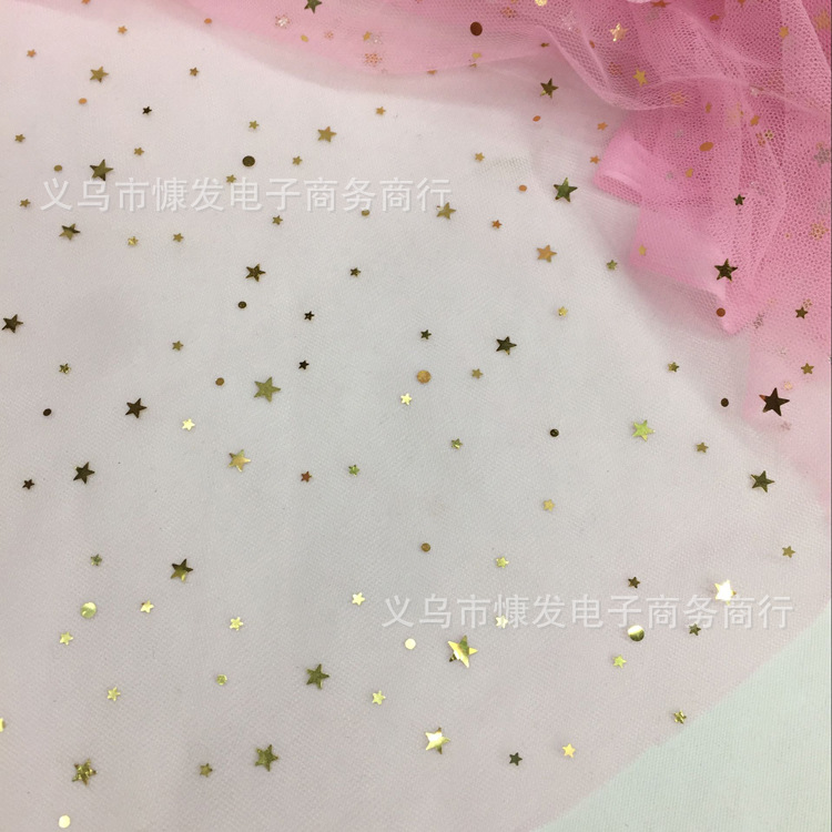 Soft yarn hexagonal mesh yarn star dot mesh fabric, stage costume fabric, diy handmade headwear accessories, head flowers Application Scenario