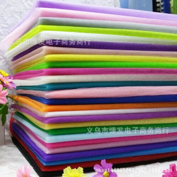 Medium-hard polyester American mesh fabric wedding dress, puffy skirt fabric, doll princess dress details Picture
