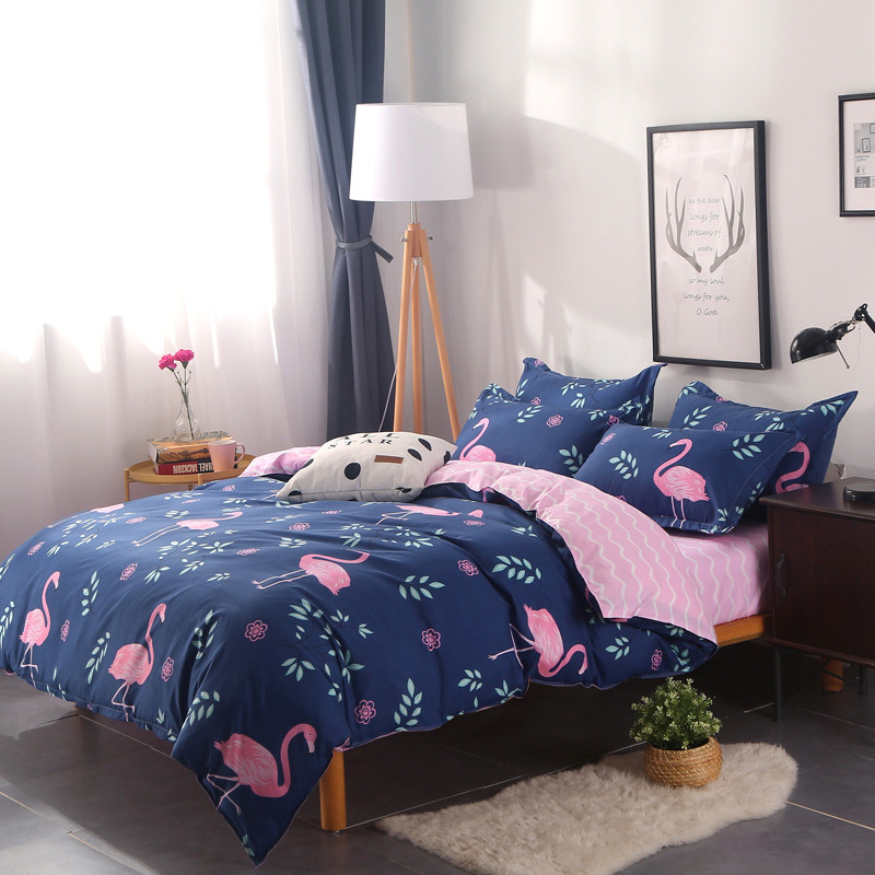 Street stall bestseller Aloe vera cotton four-piece set, skin-friendly cotton student three-piece set, four-piece student kit, one-piece consignment, factory direct sales