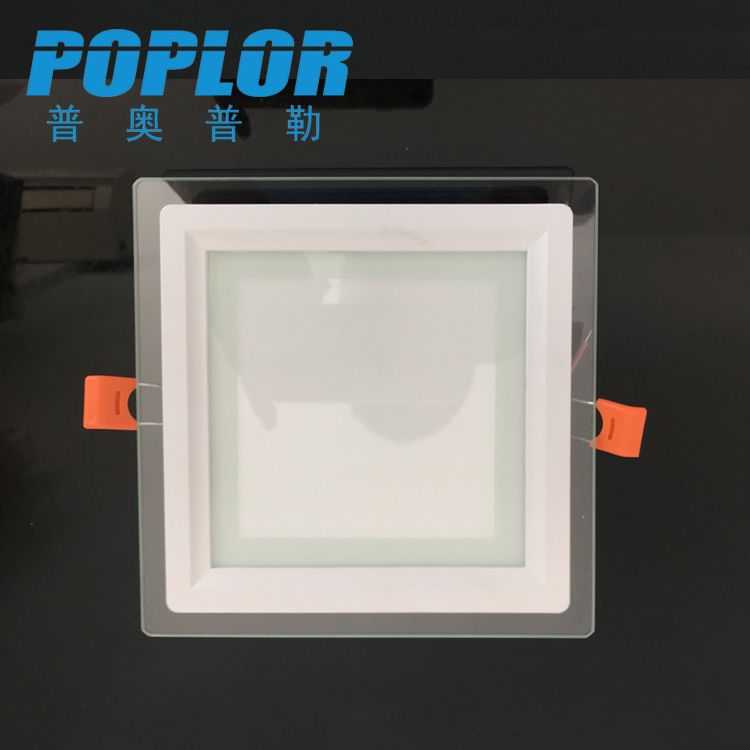 LED Glass panel light 9W square LED panel light Aluminum PC constant current segment