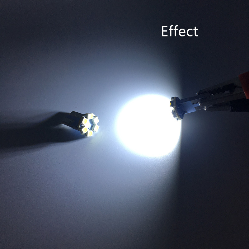 Automotive LED width indicator light T10 small bulb white light reading lamp details Picture