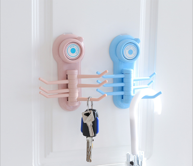 Nordic plain strong suction cup, traceless six-claw hook, creative multi-purpose small item, six-link hook Specification image