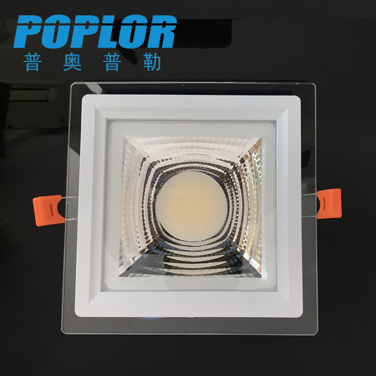 LED玻璃COB面板灯10W方形LED面板灯铝材PC恒流