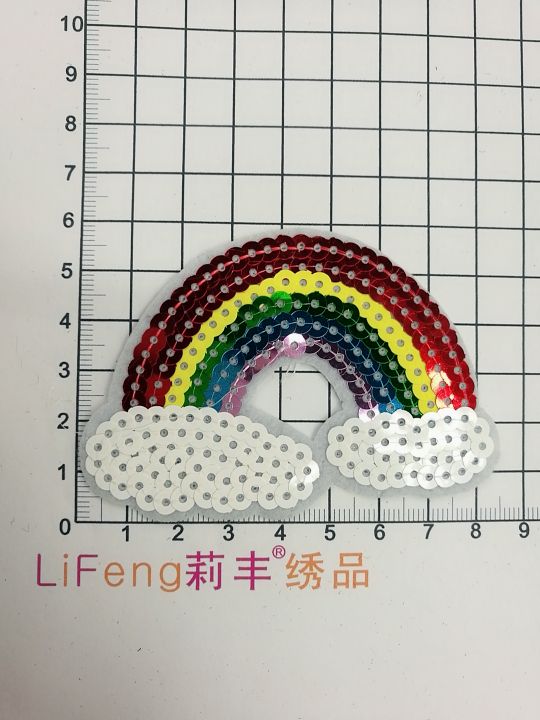 Sequin embroidery clothing accessories clothing with cloth patches embroidered patches