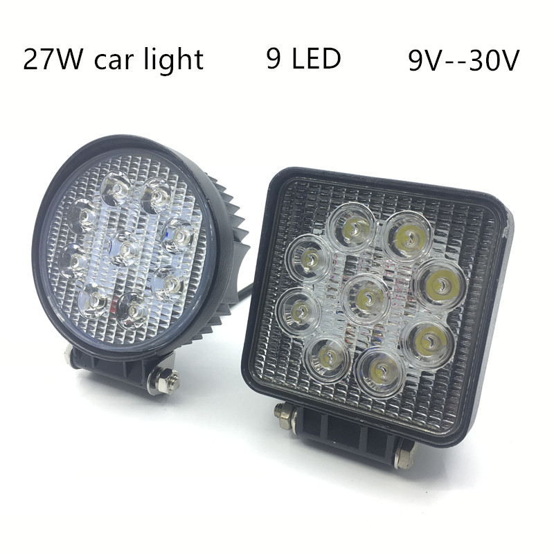 27W LED spotlights for automobiles, ultra-bright and powerful working lights Item Picture