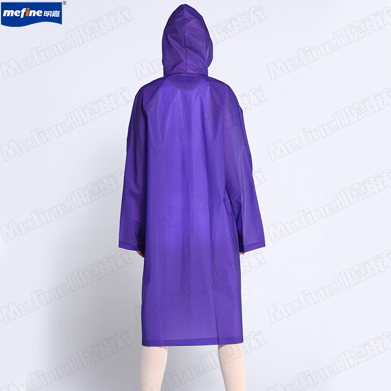 Thickened non-disposable transparent EVA fashionable and eco-friendly raincoat for adults, lightweight for travel, outdoor and mountain climbing, adult raincoat Specification image