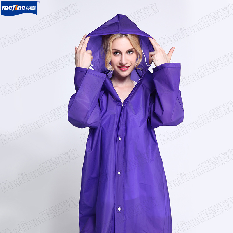 Thickened non-disposable transparent EVA fashionable and eco-friendly raincoat for adults, lightweight for travel, outdoor and mountain climbing, adult raincoat