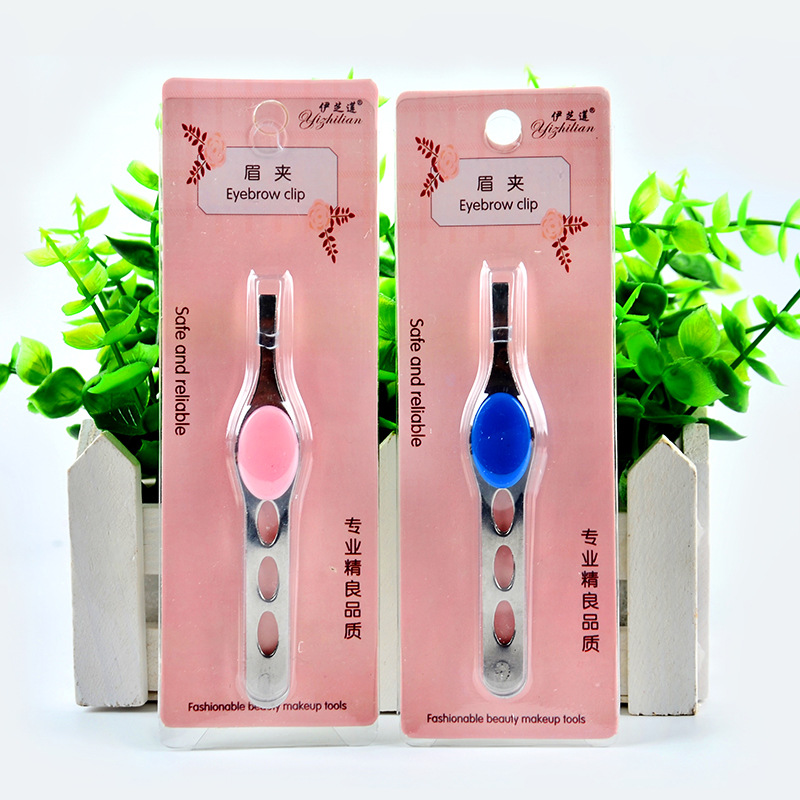 Stainless steel eyebrow tweezers eyebrow clip beauty tool C012 full figure