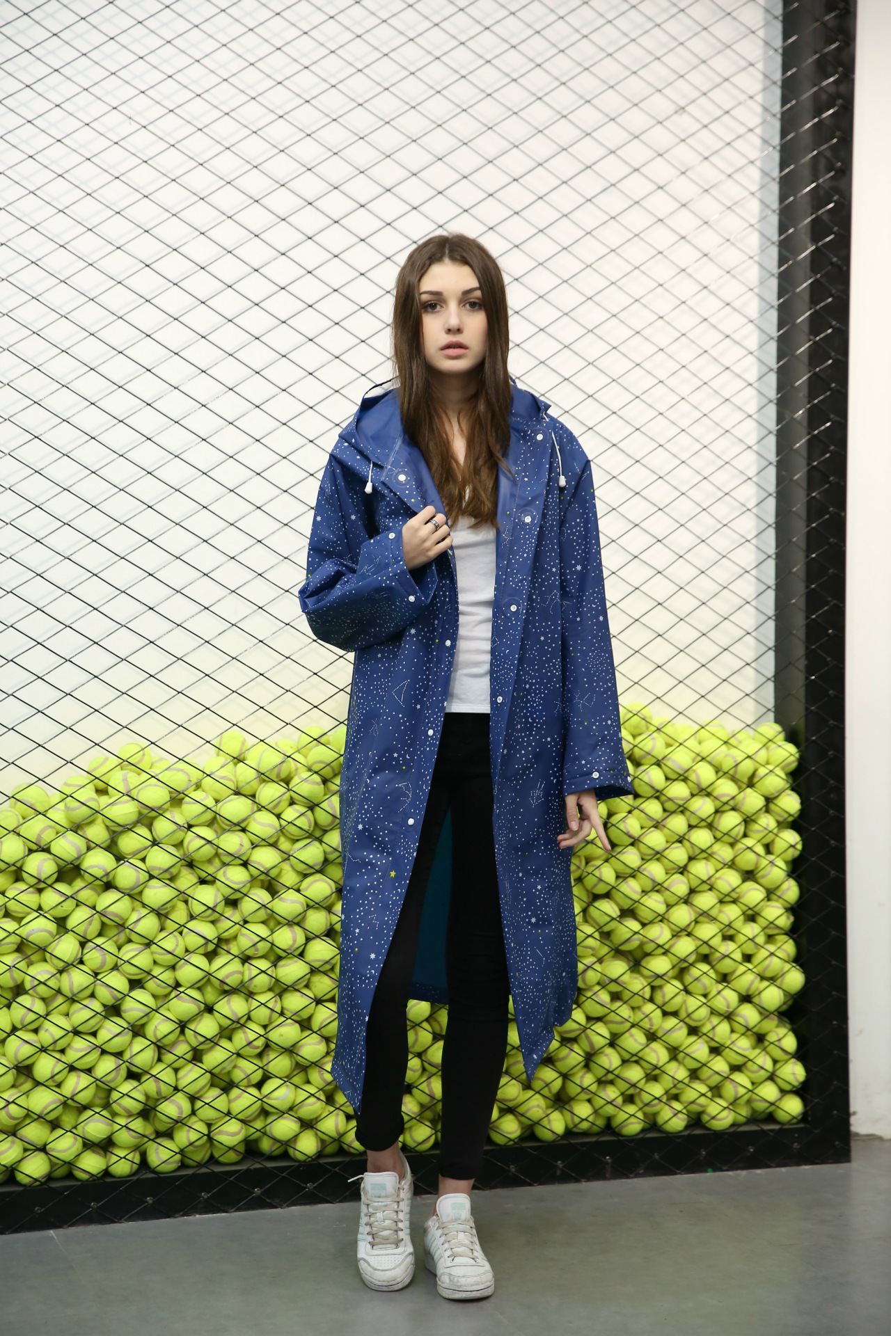 Large brim printed raincoat, thickened outdoor travel hiking one-piece eva raincoat, direct sales from adult manufacturer Specification image