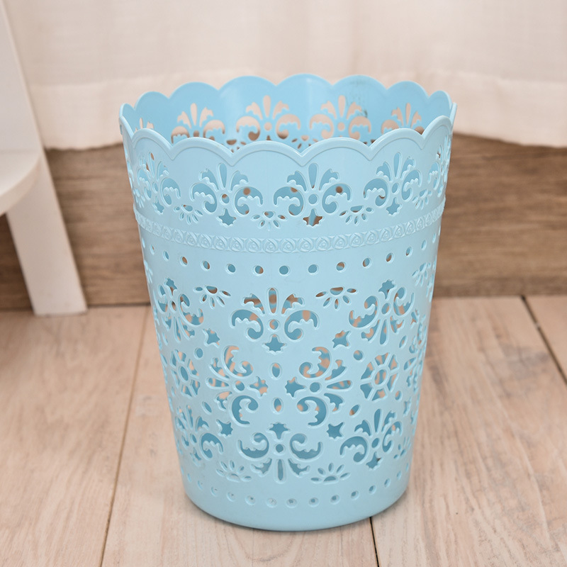 家用客厅塑料垃圾筒镂空卫生间清新垃圾桶无盖纸篓细节图