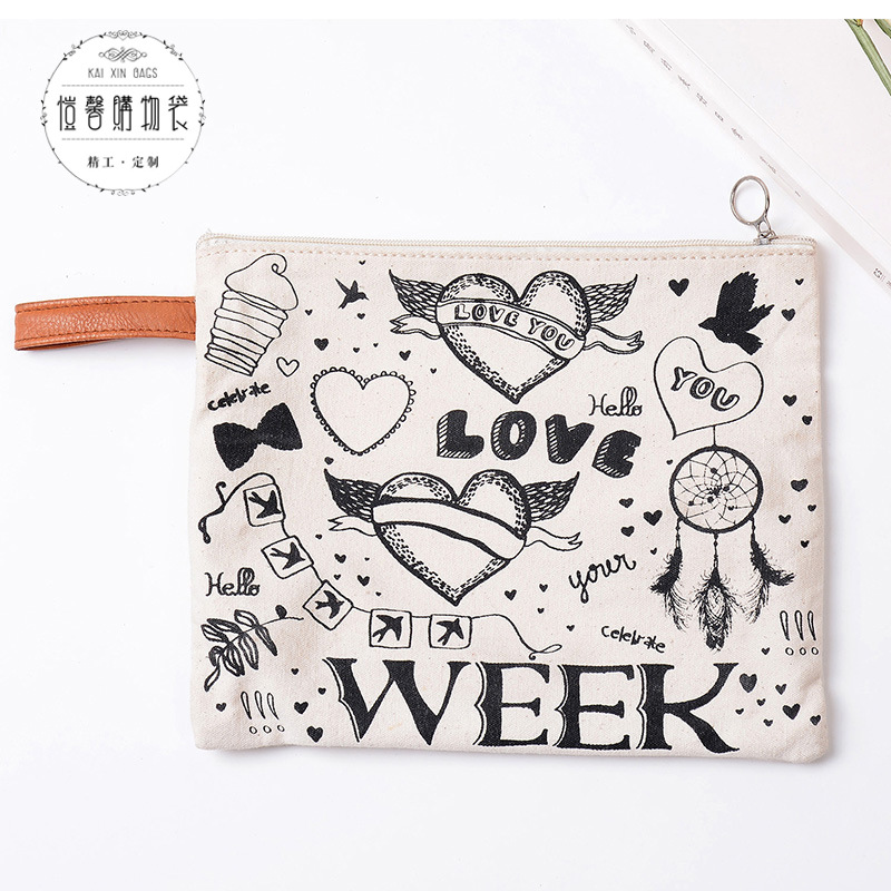 韩版棉布零钱包女 8安棉零钱包简约创意 硬币包零钱包定制