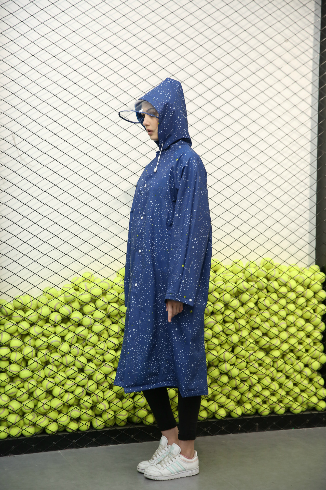 Large brim printed raincoat, thickened outdoor travel hiking one-piece eva raincoat, direct sales from adult manufacturer Application Scenario