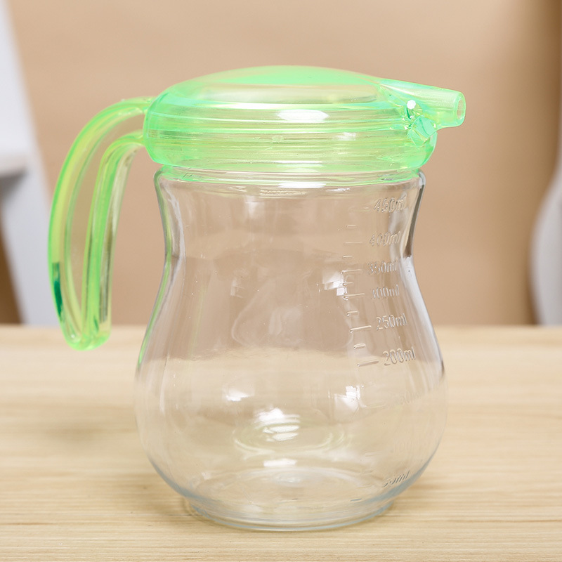 茶花油壶 防漏玻璃厨房家用塑料酱油瓶醋壶大号小号油瓶产品图