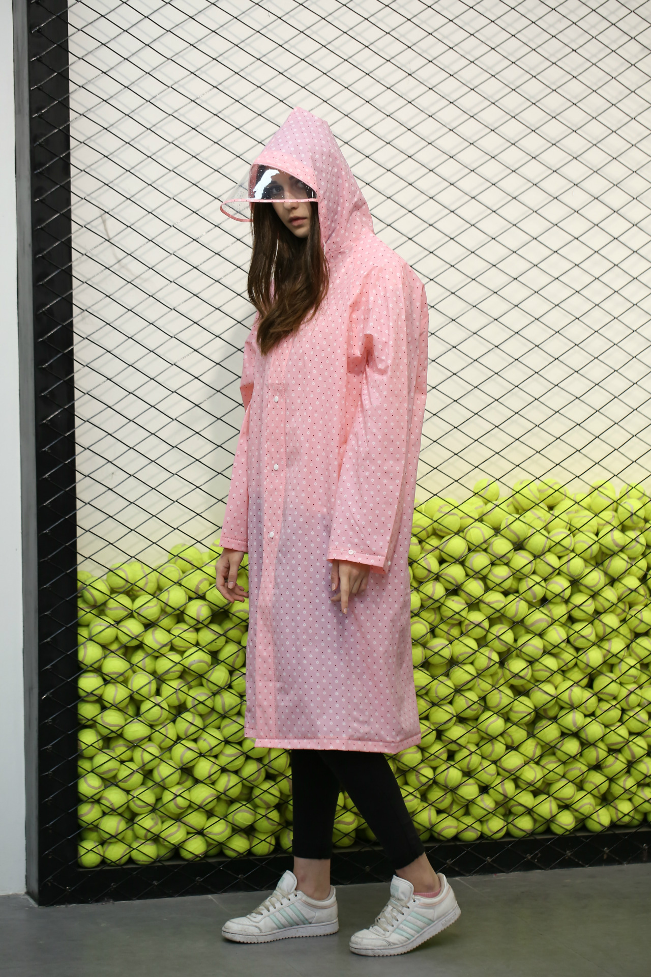 Large brim printed raincoat, thickened outdoor travel hiking one-piece eva raincoat, direct sales from adult manufacturer