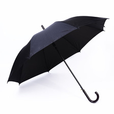义乌好货 新品黑色雨伞长柄纯黑弯柄超大自动男士商务大黑伞